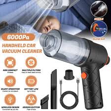 2 in 1 Wireless Portable Vacuum Car Cleaner | Car Vacuum Cleaner