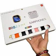 i20 Ultra Max Suit Smartwatch & Earbuds Combo – 10-in-1 Set with 7 Straps| Random