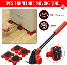5-in-1 Heavy Furniture Mover Tool Set with Lifter & 360° Rollers Effortless moving, no pain