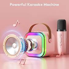 Karaoke Portable Wireless Bluetooth Speaker with Microphone Sound System for Singing and Parties (Random Color)