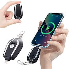 Keychain Portable Charger,1500mAh Mini Power Emergency Pod Key Ring Cell Phone Charger, Ultra-Compact External Fast Charging Power Bank Battery Pack for iPhone and Android Type-C Emergency Power Bank No Ratings