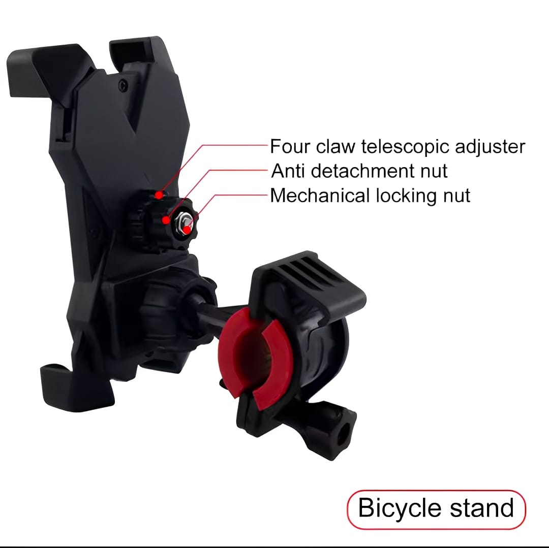 Mobile Phone Holder Stand for Bicycle & Motorcycle – Universal 360° Rotation Mount ( random color)