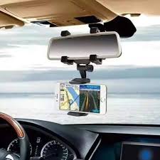 Mobile Stand High Quality | 360° Universal Car Rearview Mirror Phone Holder | Secure & Adjustable Mount
