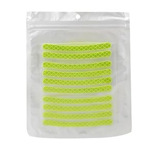 NEW 20 pcs Car Hub Reflective Sticker Car accessories Decorative Strips General for use of bicycle automobile and motorcycle tyre (yellow color )