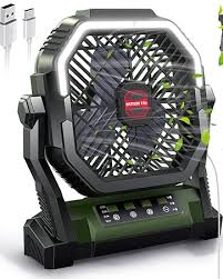 Multipurpose Rechargeable Desk & Camping Fan with LED Light, Flashlight & Power Bank